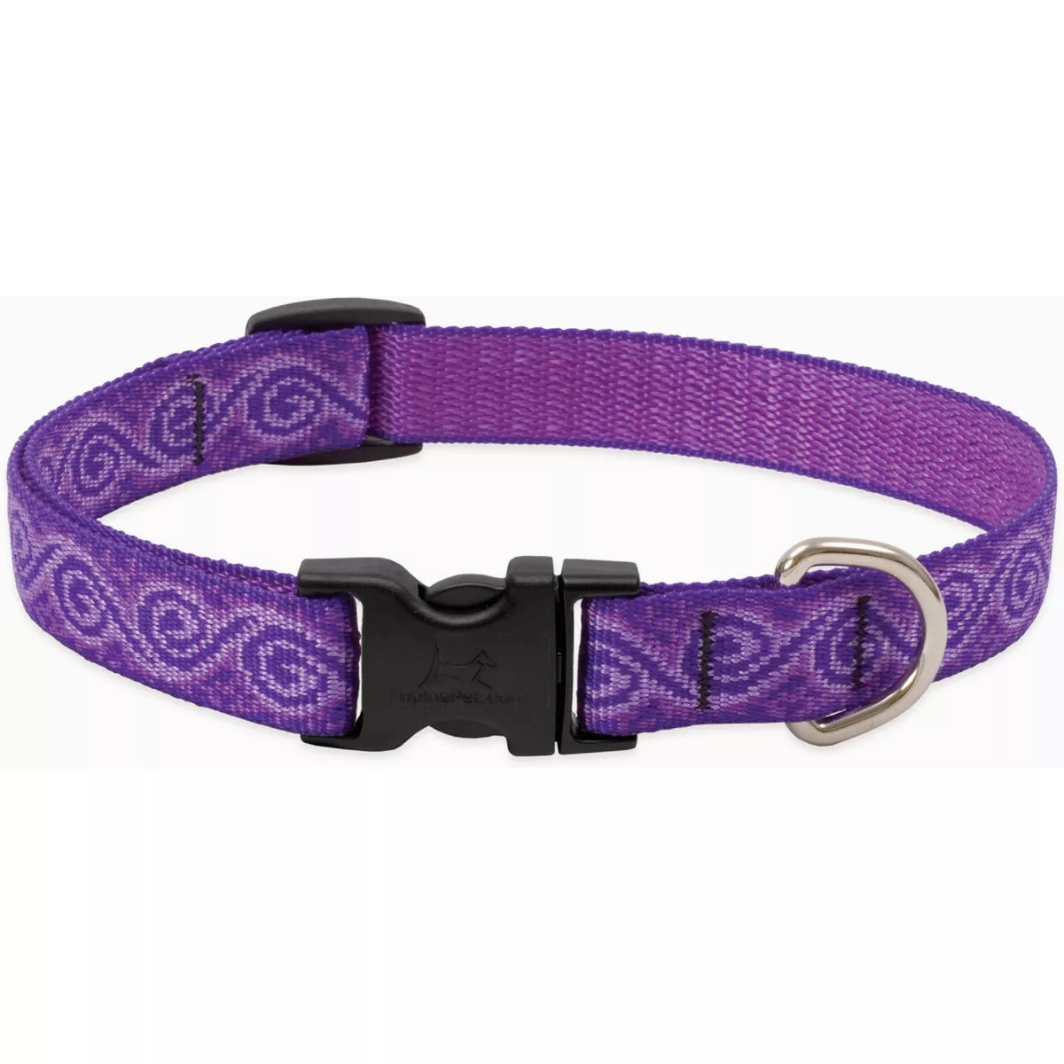 Lupine Adjustable 13 to 22 In. Small to Medium Dog Nylon Jelly Roll Dog Collar