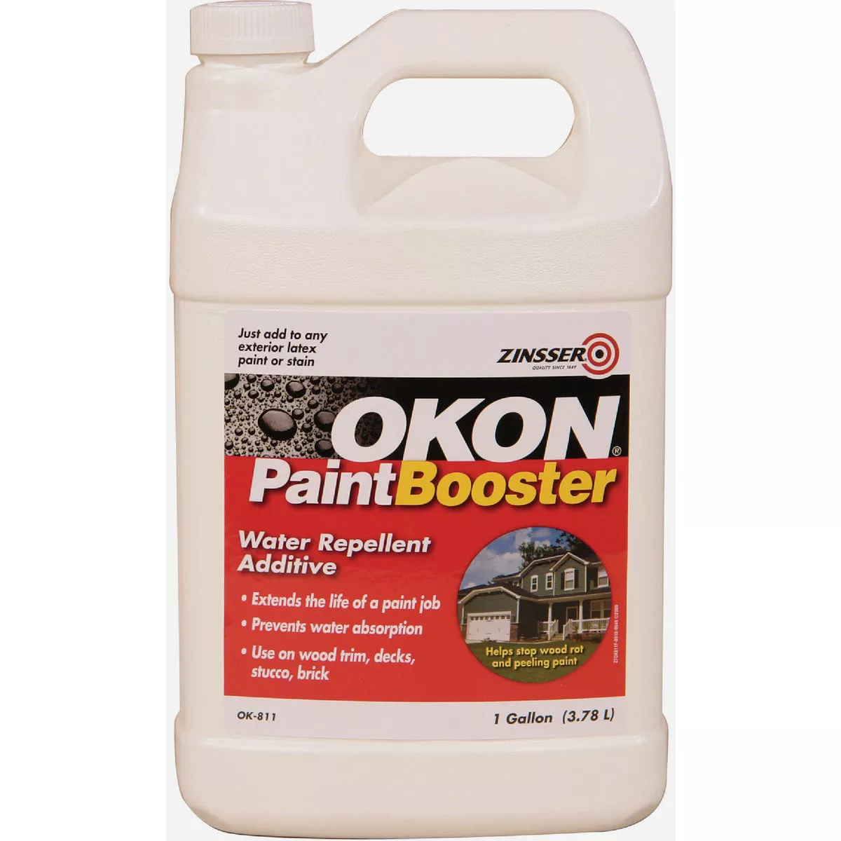 OKON Paintbooster Water Repellent Additive for Latex Paint or Stain, 1 Gal.