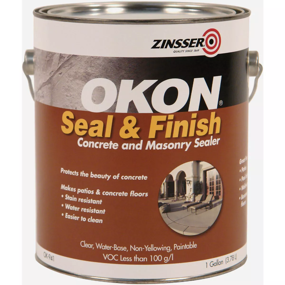 OKON Seal and Finish Concrete and Masonry Sealer, 1 Gal.