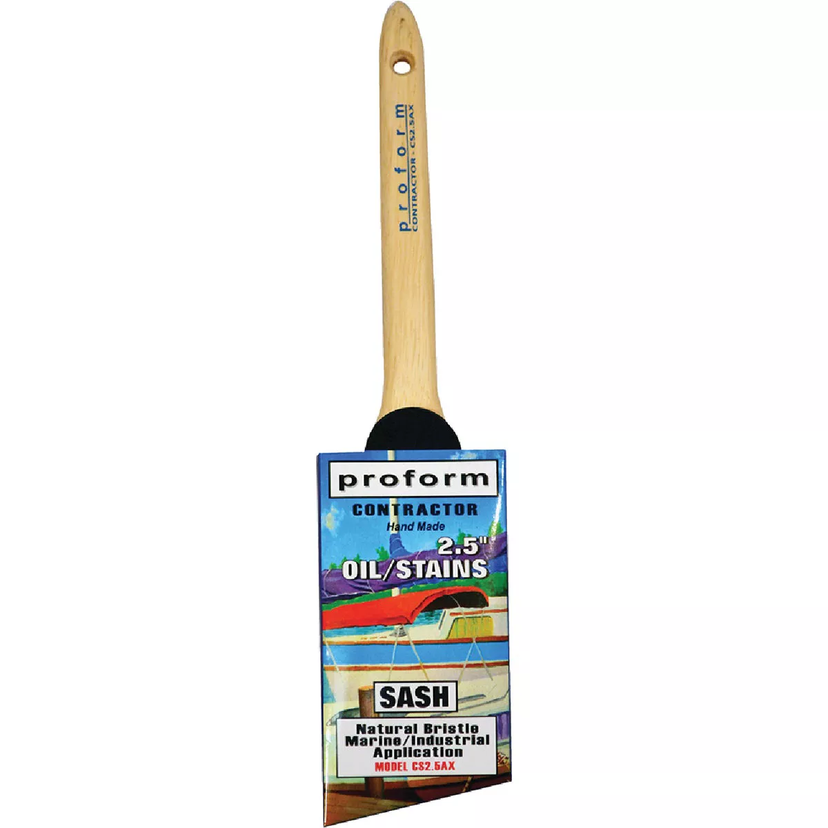 Proform Technologies 2-1/2 In.White China Angle Natural Paint Brush, 344-838