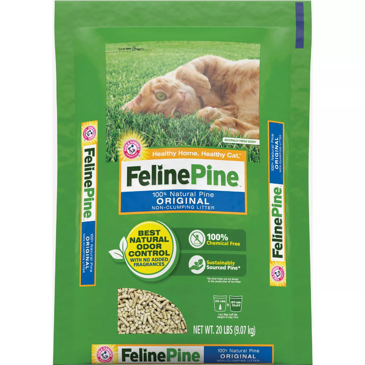Feline Pine Original 20 Lb. Original Non-Clumping Cat Litter