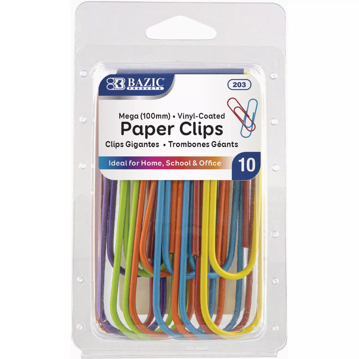 Bazic Products Mega 4 In. Color Paper Clips (10-Pack)