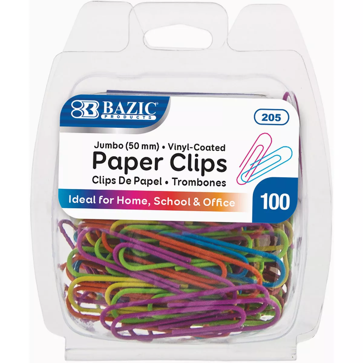 Bazic Products Jumbo 2 In. Color Paper Clips (100-Pack)