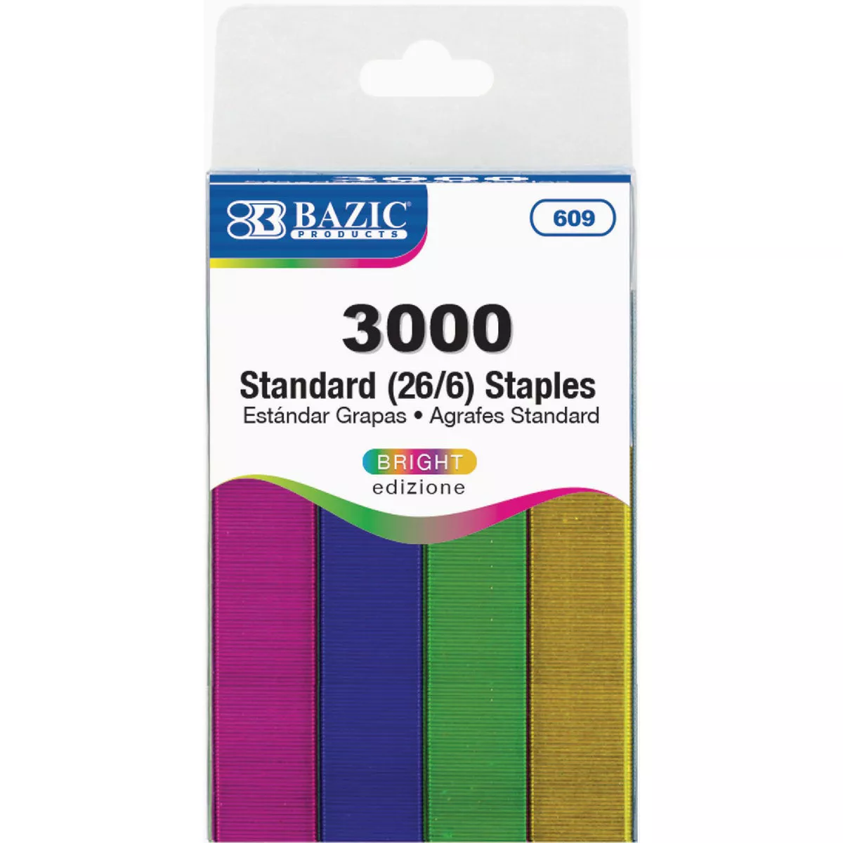 Bazic Products Colored Standard Staple (3000-Pack)
