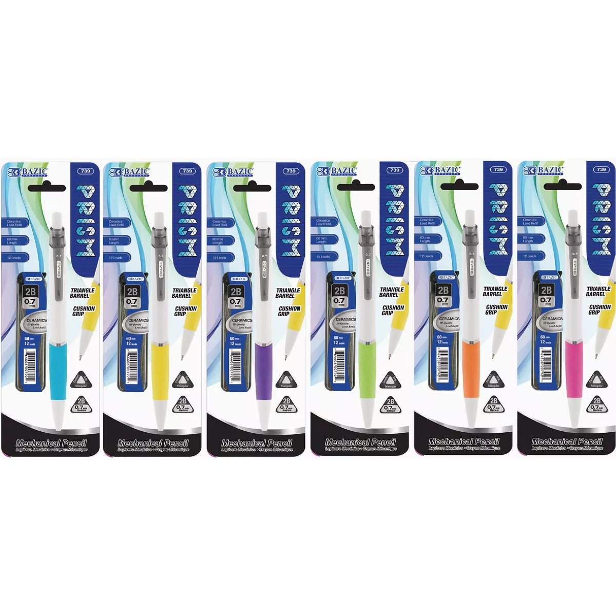 Bazic Products Prism 0.7 mm Mechanical Pencil with Ceramic High-Quality Lead