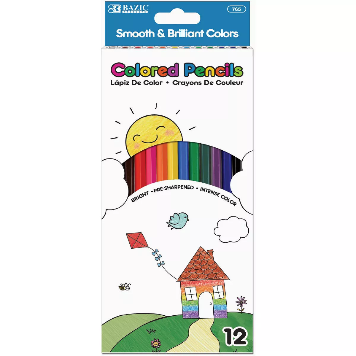 Bazic Products Hexagonal Colored Pencils (12-Pack)