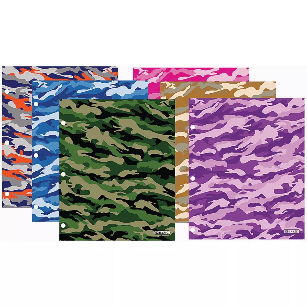 Bazic Products Camouflage 2-Pocket Portfolios