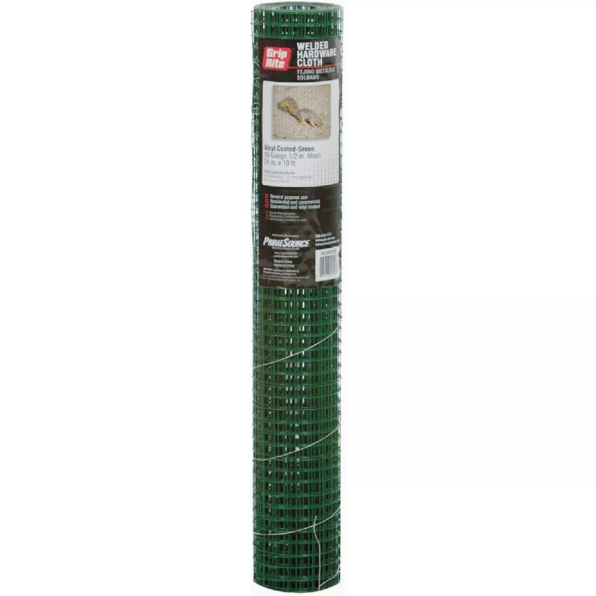 Grip-Rite 1/2 In. Mesh x 24 In. x 25 Ft. 19-Ga. Green Hardware Cloth- - photo 2