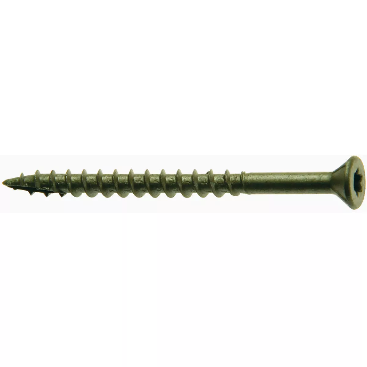 Grip-Rite PrimeGuard Plus #9 x 2-1/2 In. Green Star Flat-Head Wood Deck Screw (1 Lb.)