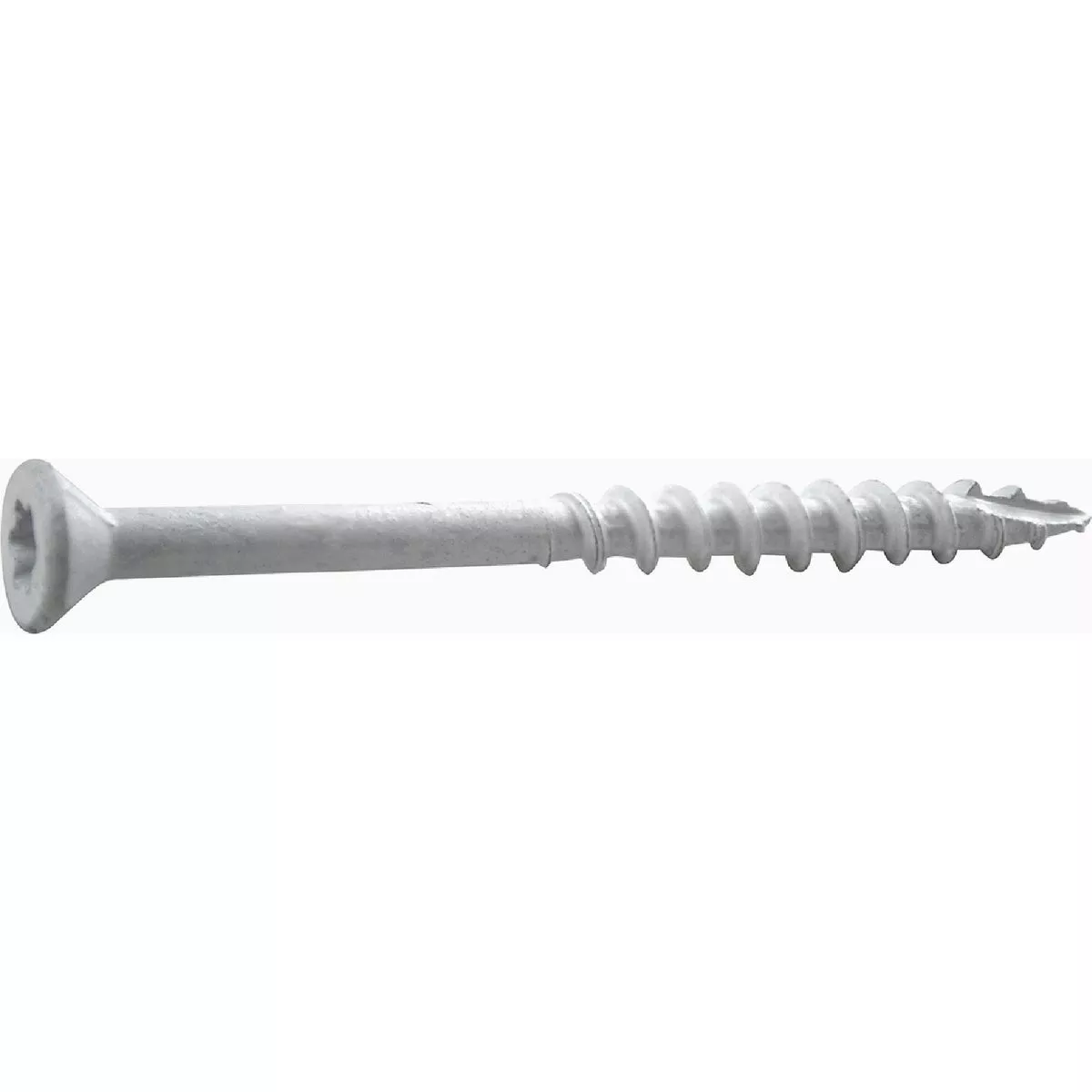 Grip-Rite PrimeGuard Plus #9 x 2-1/2 In. White Star Wood Deck Screw (0.5 Lb.)