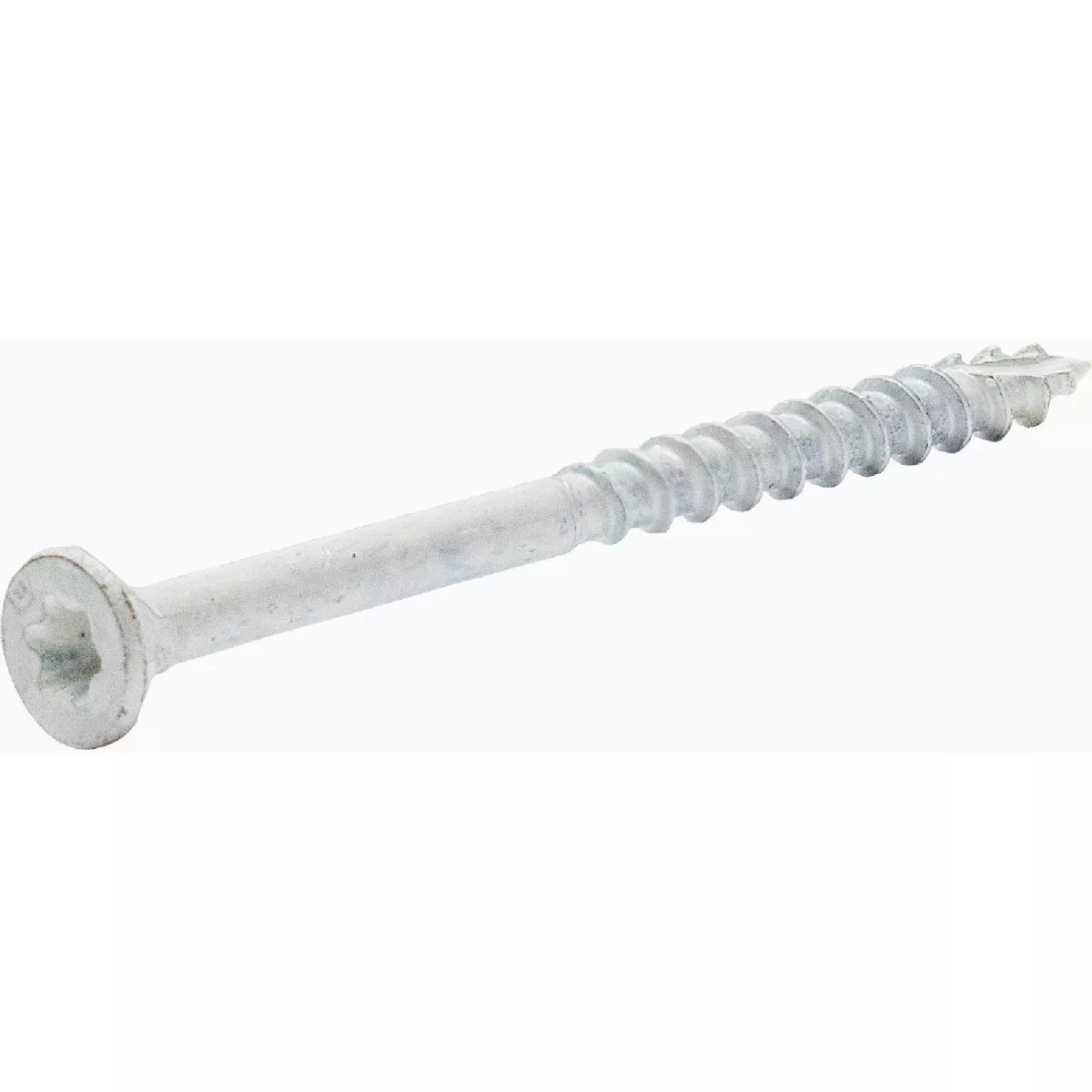 Grip-Rite PrimeGuard Plus #9 x 2-1/2 In. White Star Wood Deck Screw (1 Lb.)