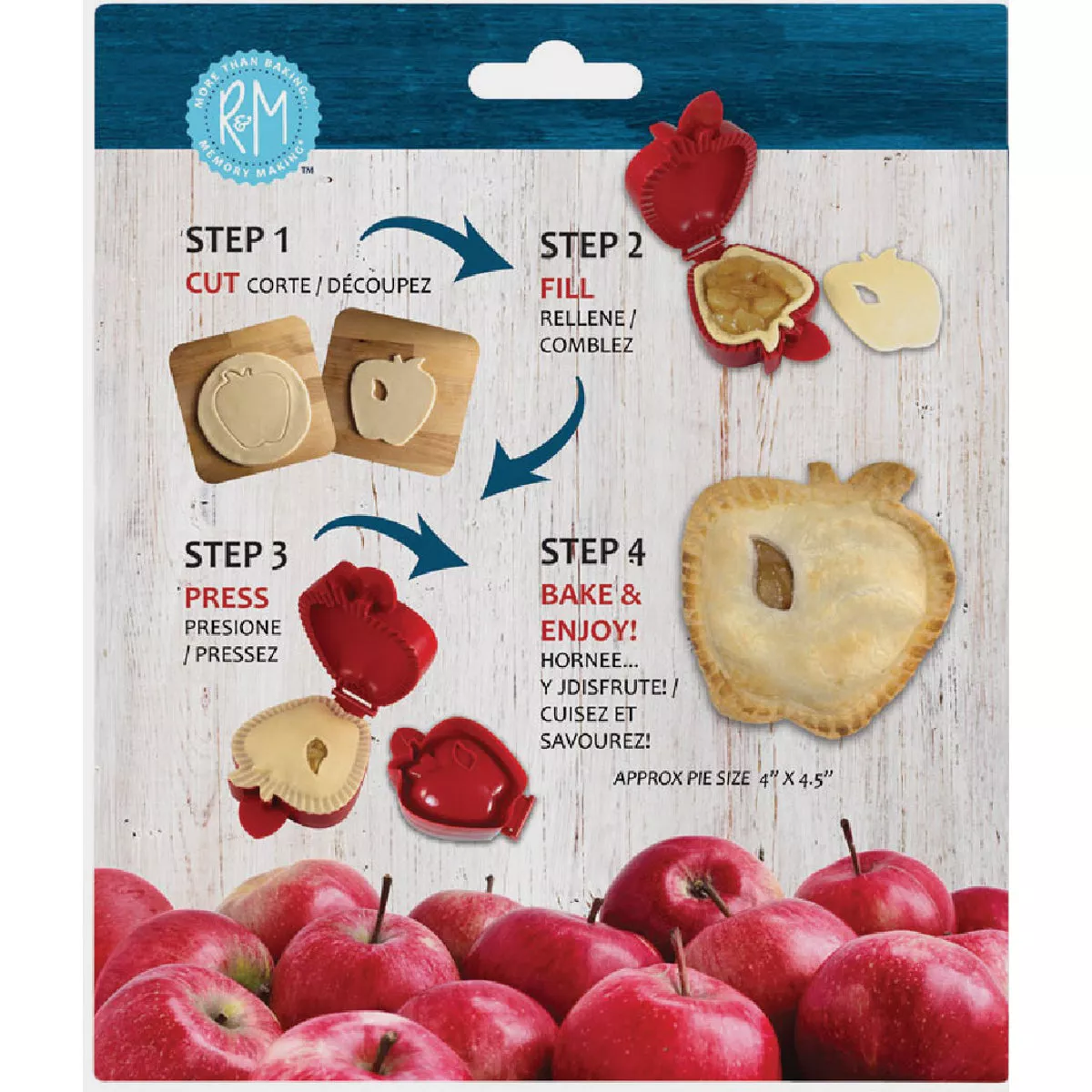 R&M 5 In. Plastic Apple Shape Pocket Pie Pan - photo 5