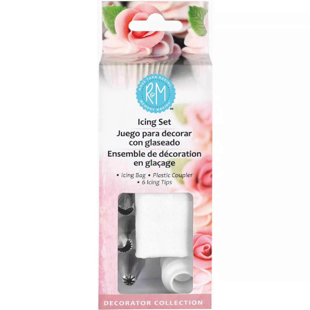 R&M Icing Pastry Bag Set with Storage Box (8-Piece)