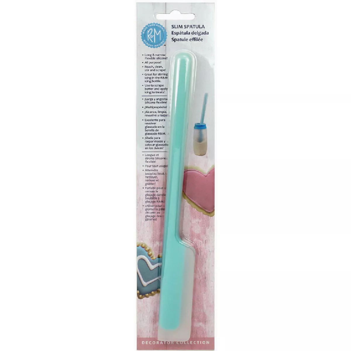 R&M 9.5 In.Silcone Slim Spatula