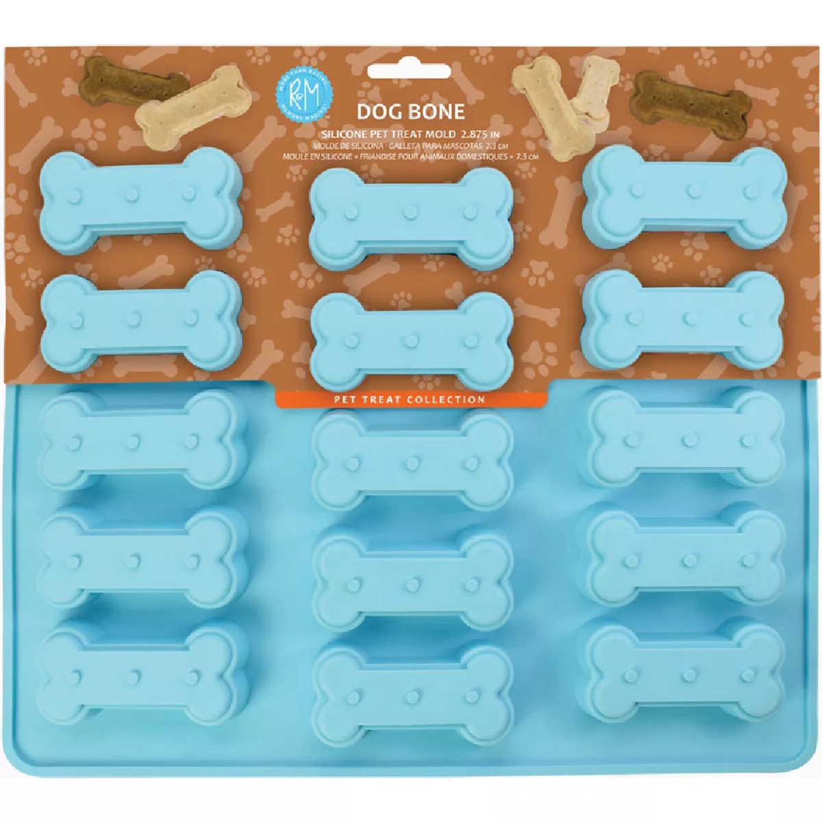 R&M Silicone Pet Treat Bone Baking Mold