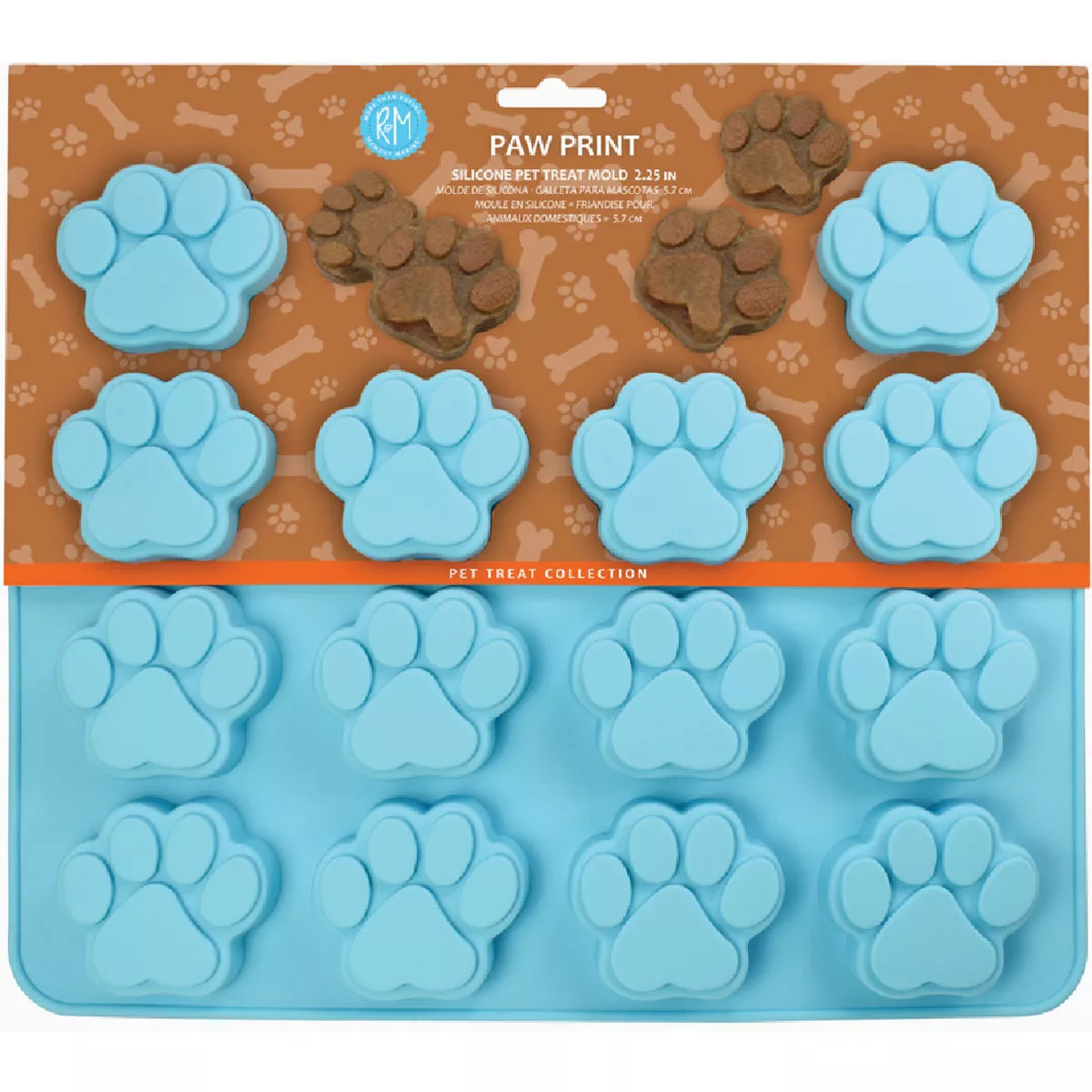 R&M Silicone Pet Treat Paw Prints Baking Mold