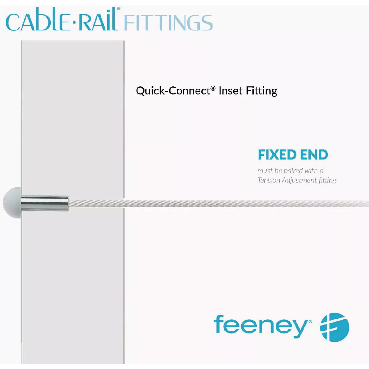 Feeney CableRail Quick-Connect Inset Fitting - photo 2