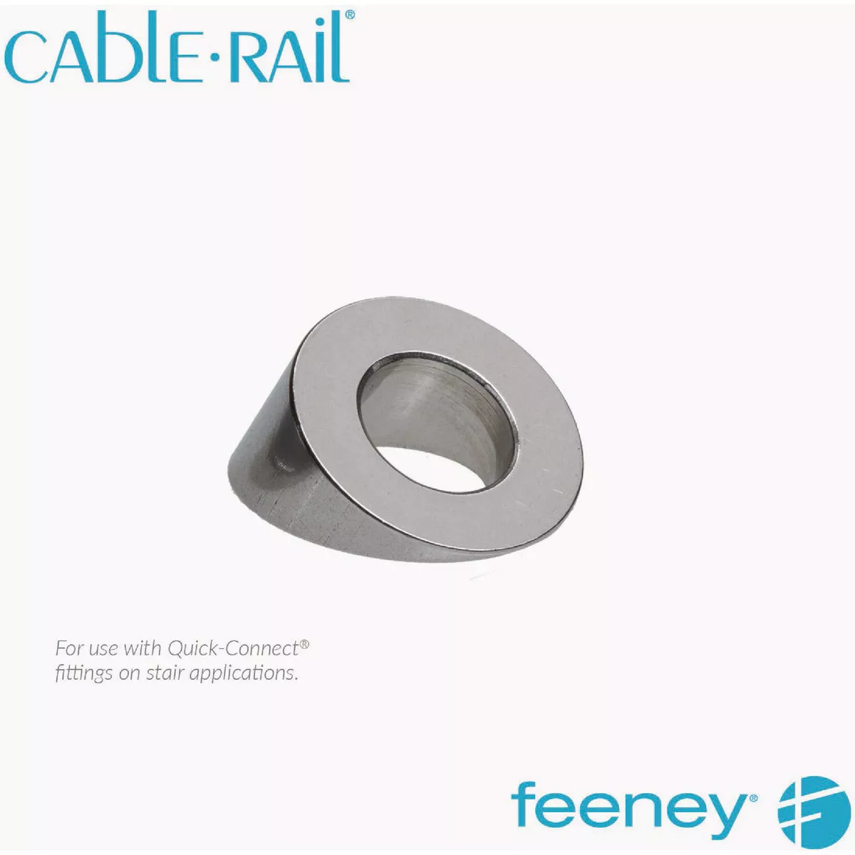 Feeney CableRail 1/8 In. Quick-Connect Beveled Washer (4-Pack)-