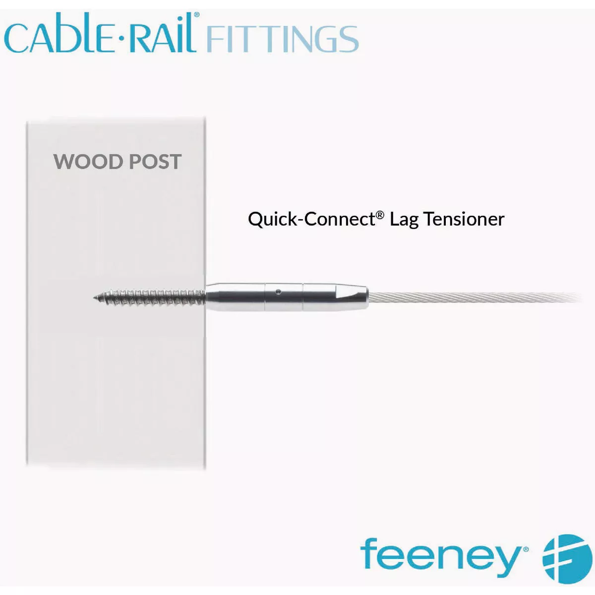Feeney CableRail Quick-Connect Lag Fitting - photo 2