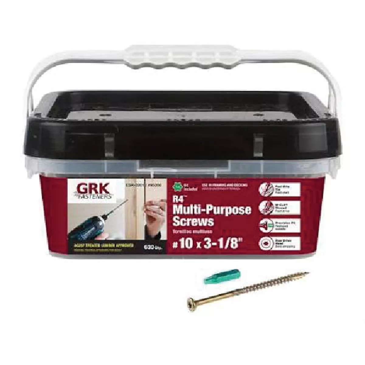GRK Fasteners R4 10 x 3-1/2 Multi-Purpose Framing & Decking Screw Pro-Pak