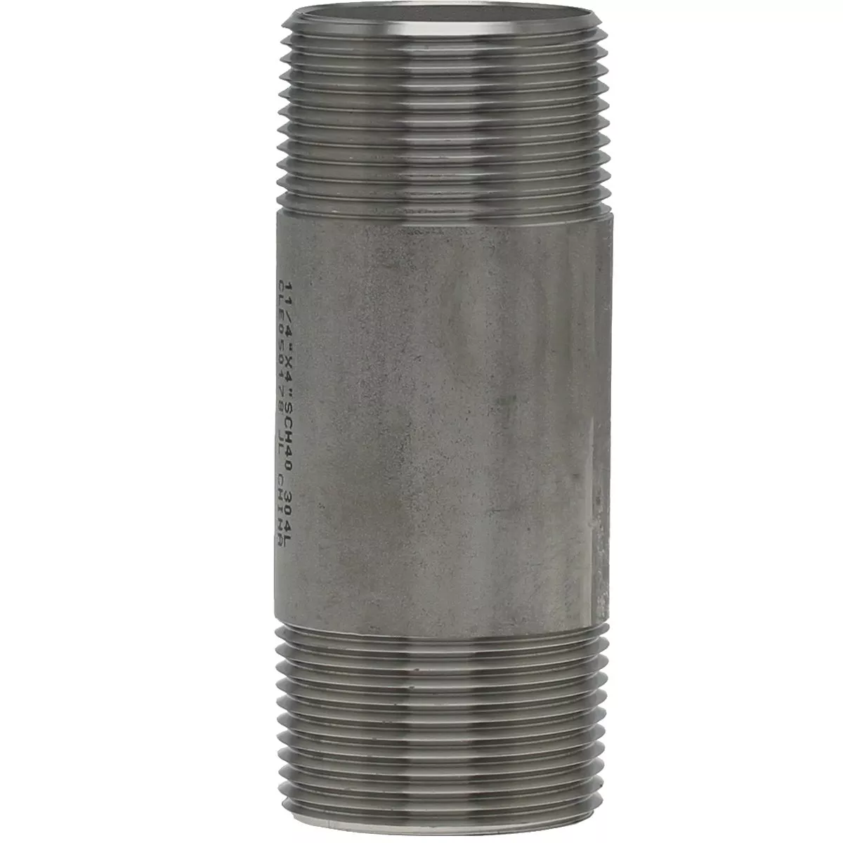 PLUMB-EEZE 1-1/4 In. MIP x 4 In. Stainless Steel Nipple