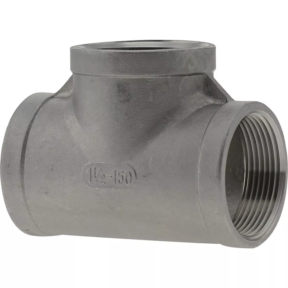 PLUMB-EEZE 1-1/2 In. FIP Stainless Steel Tee