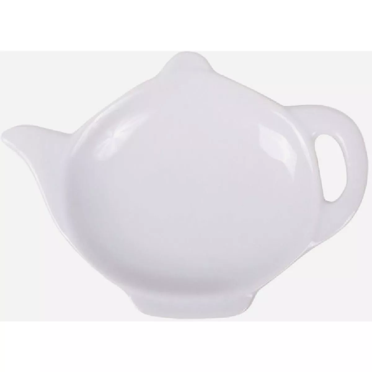 HIC Kitchen White Porcelain Teapot Tea Caddy Plate