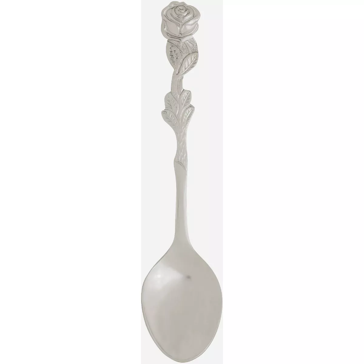 Fino 4.5 In. Stainless Steel Rose Design Demi Spoon