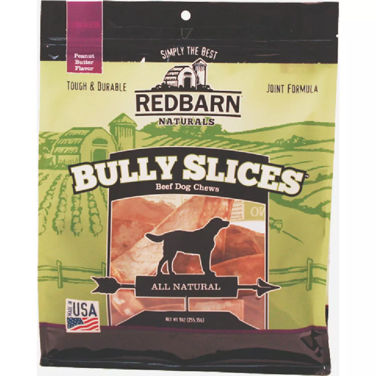RedBarn Peanut Butter Bully Slices Rawhide Chew (12-Count)