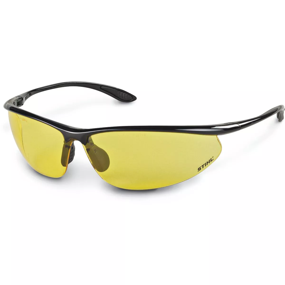 STIHL Sleek Line Black Frame Safety Glasses with Yellow Lenses
