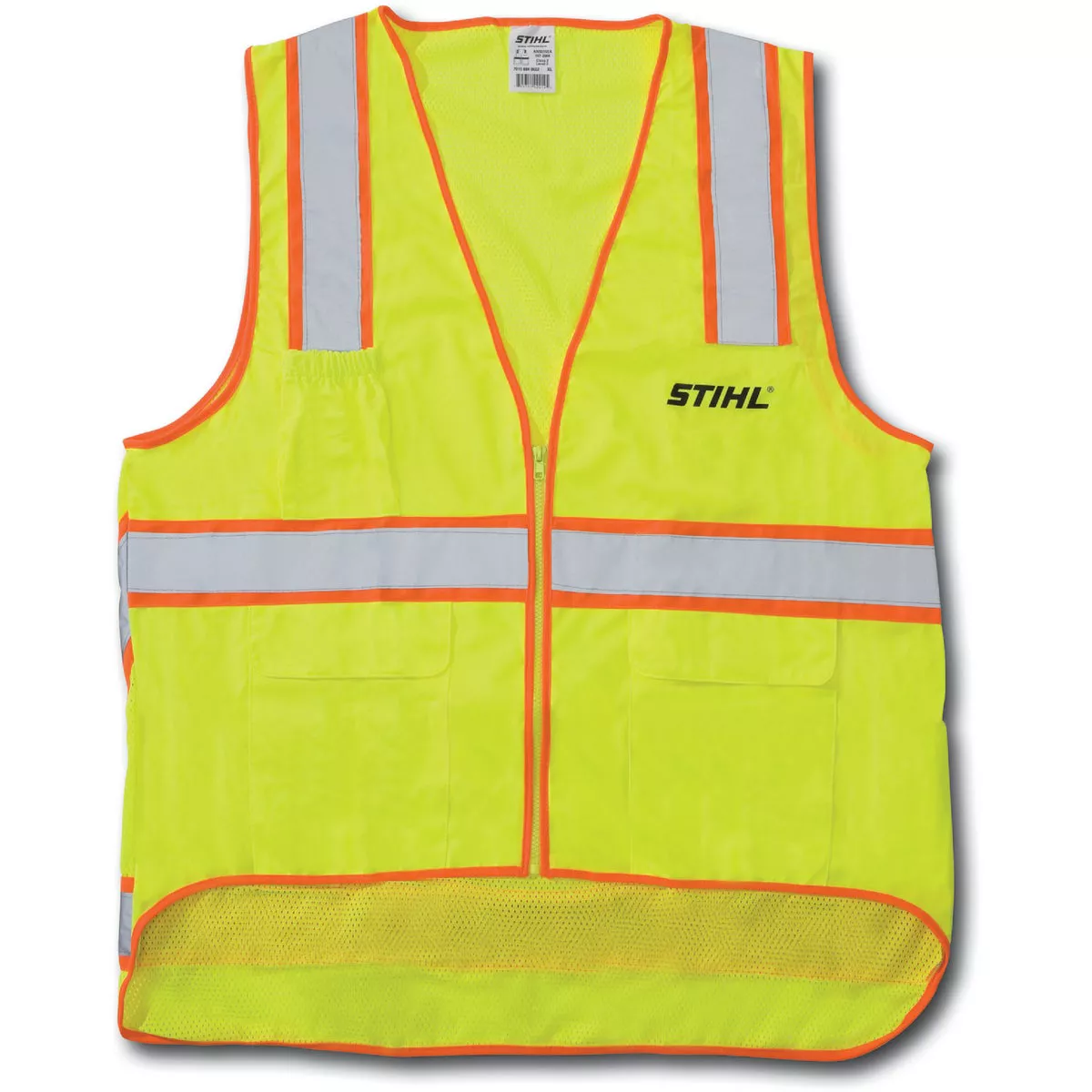 STIHL ANSI Class 2 Reflective Hi-Vis Yellow Safety Vest, Large