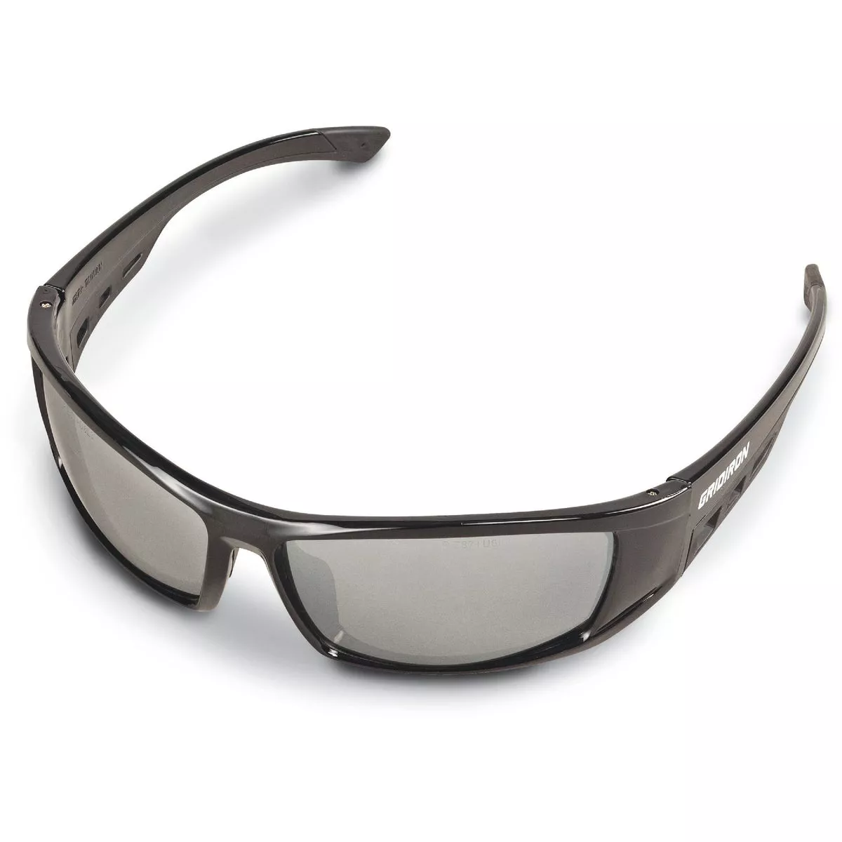 STIHL Gridiron Black Frame Safety Glasses with Silver Mirror Lenses-