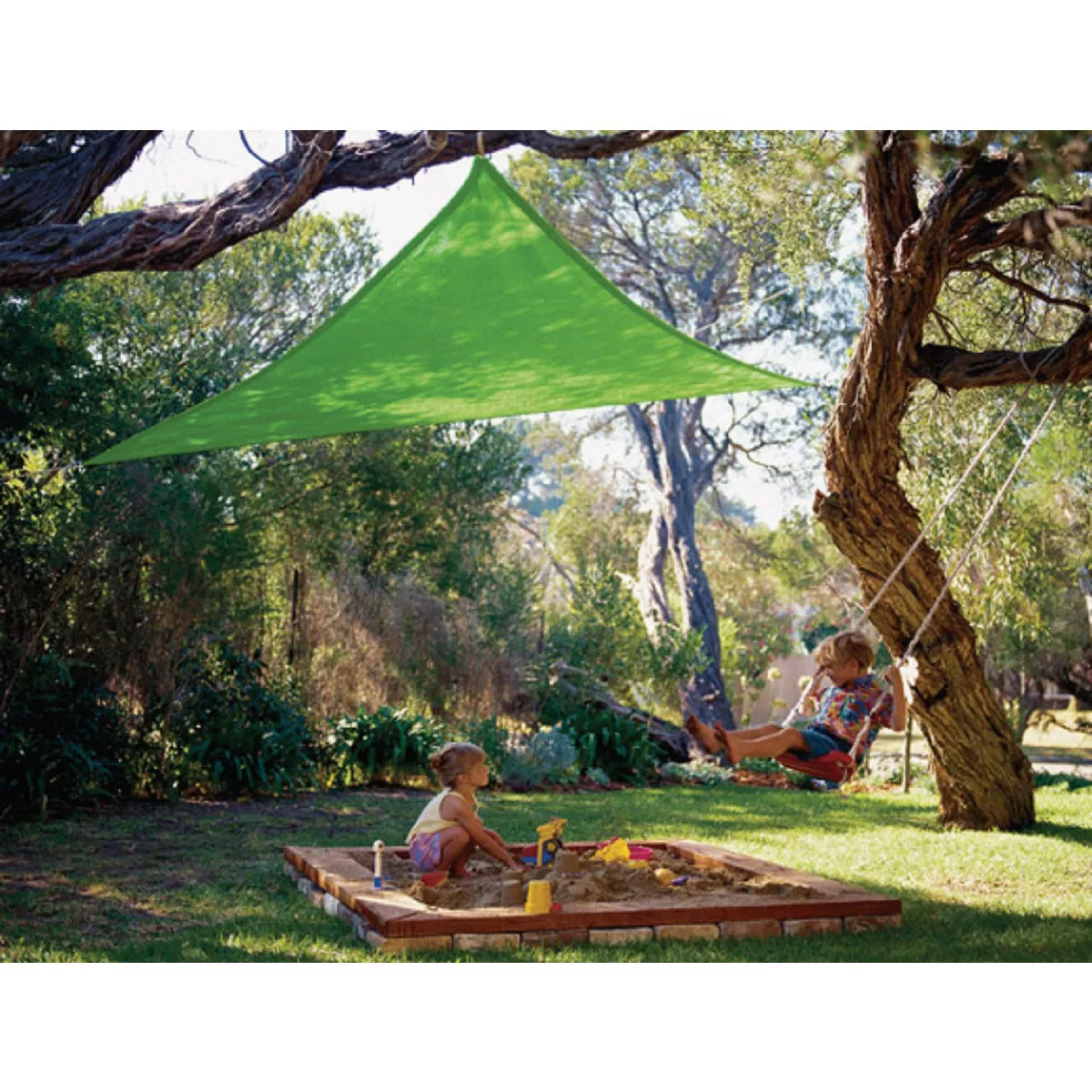 Coolaroo Tri Party 9 Ft. 10 In. Green Shade Sail Canopy