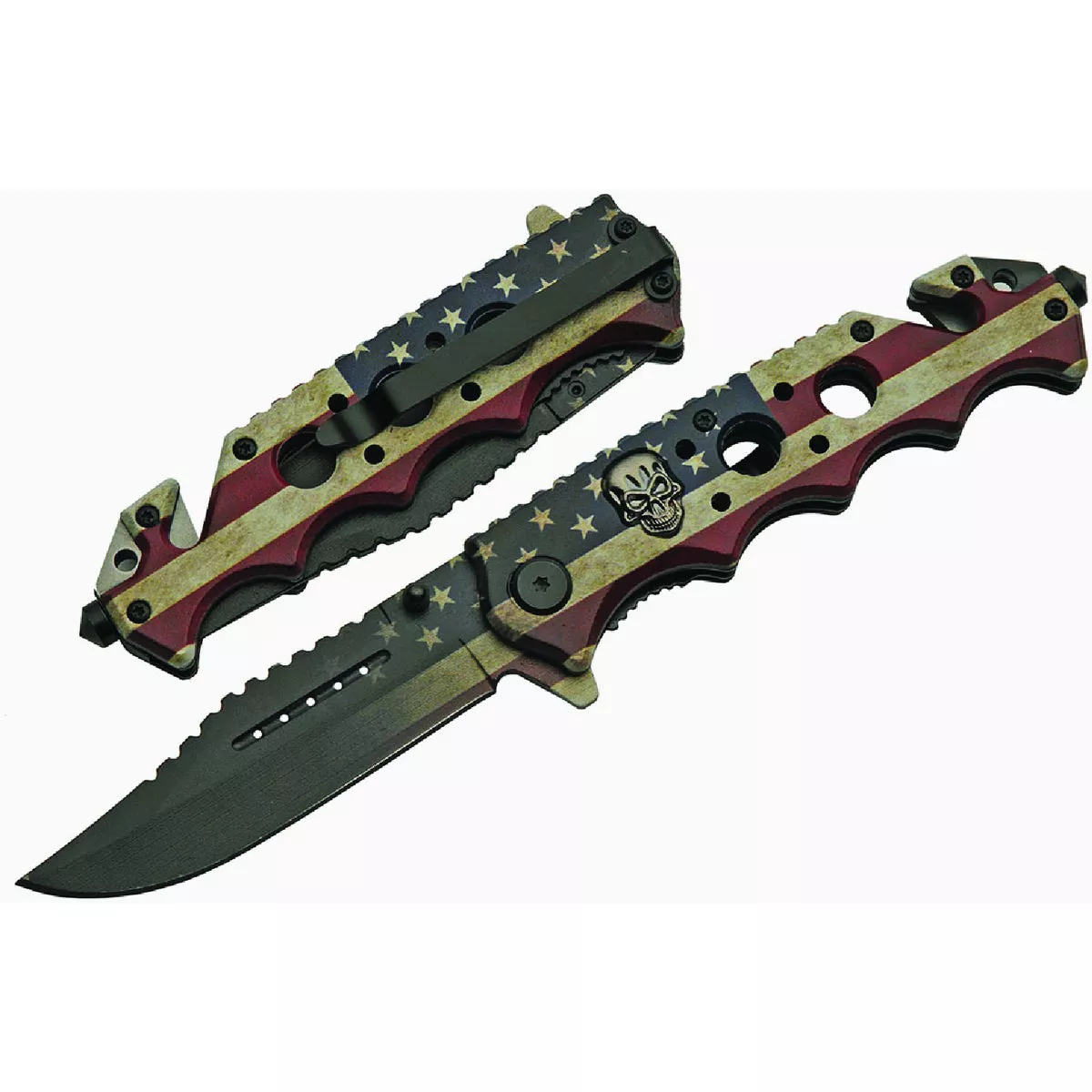 Rite Edge 4.75 In. Old Glory Flag Folding Knife