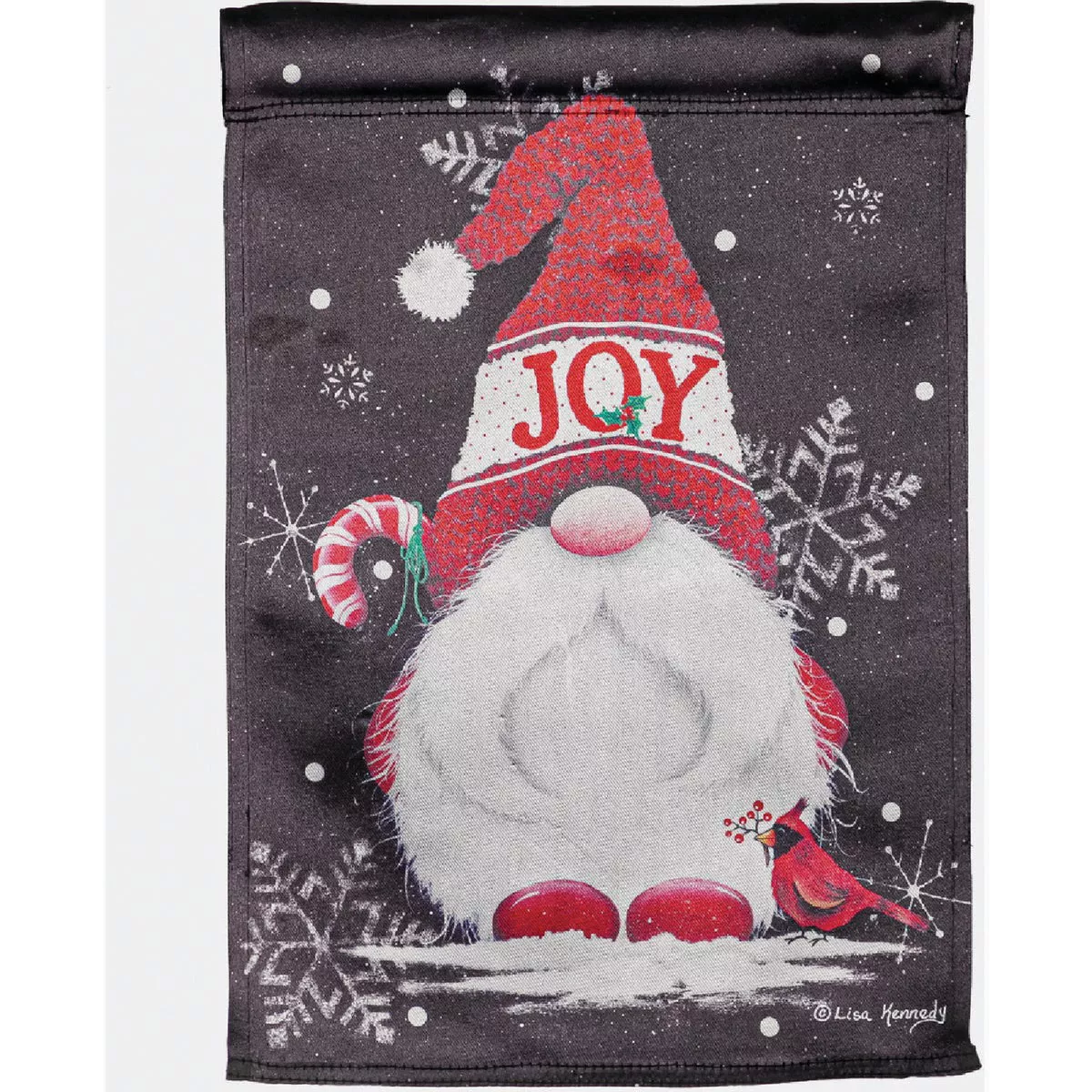 Evergreen Joy Gnome Garden Lustre Flag