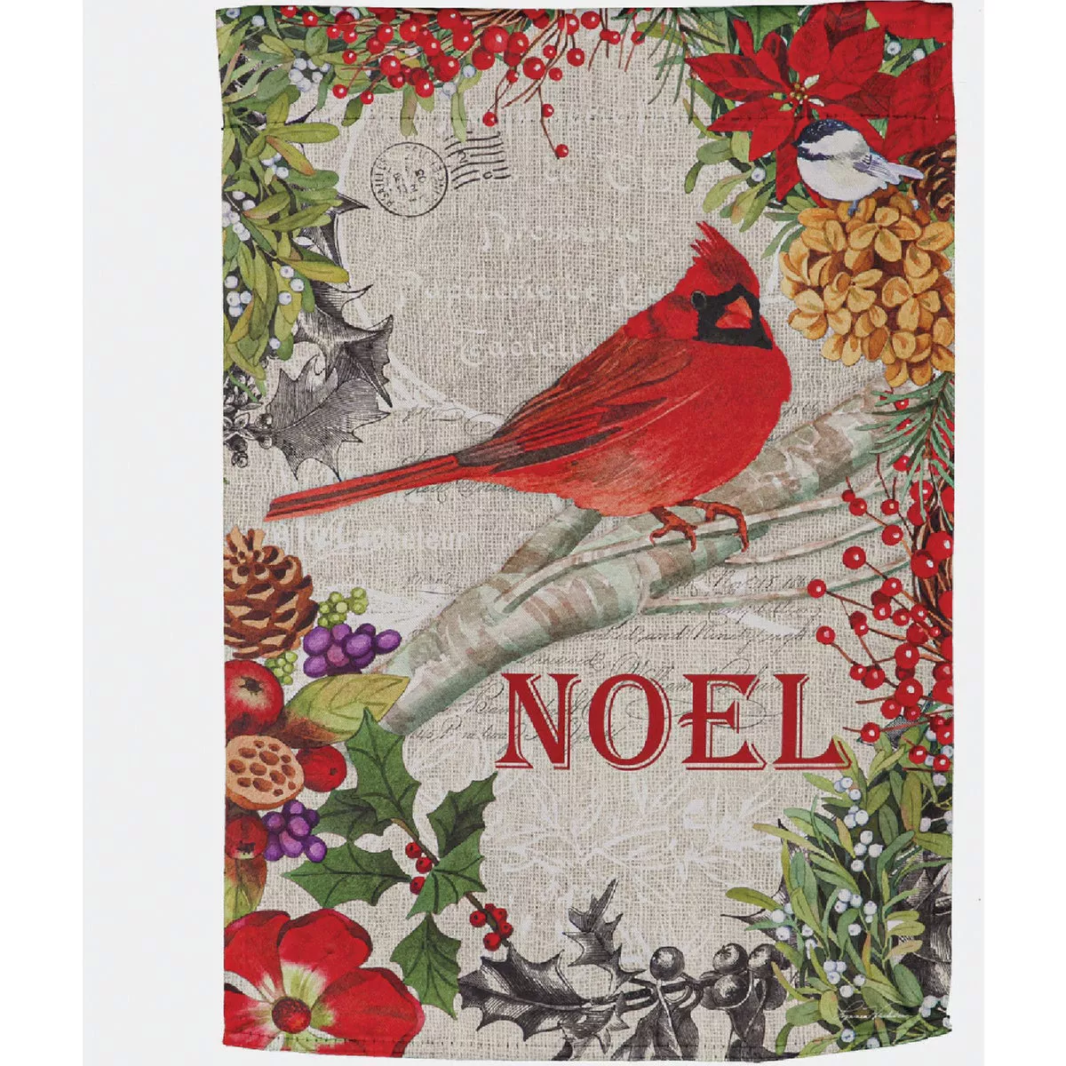 Evergreen Christmas Meadow Garden Suede Flag
