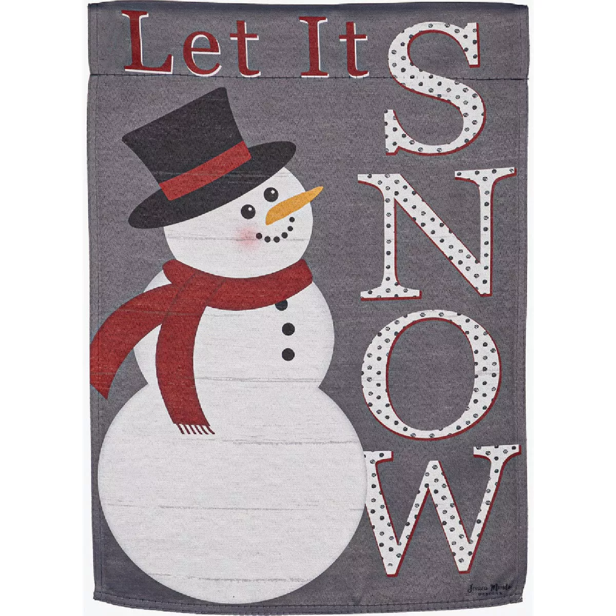 Evergreen Rustic Let it Snow Garden Suede Flag