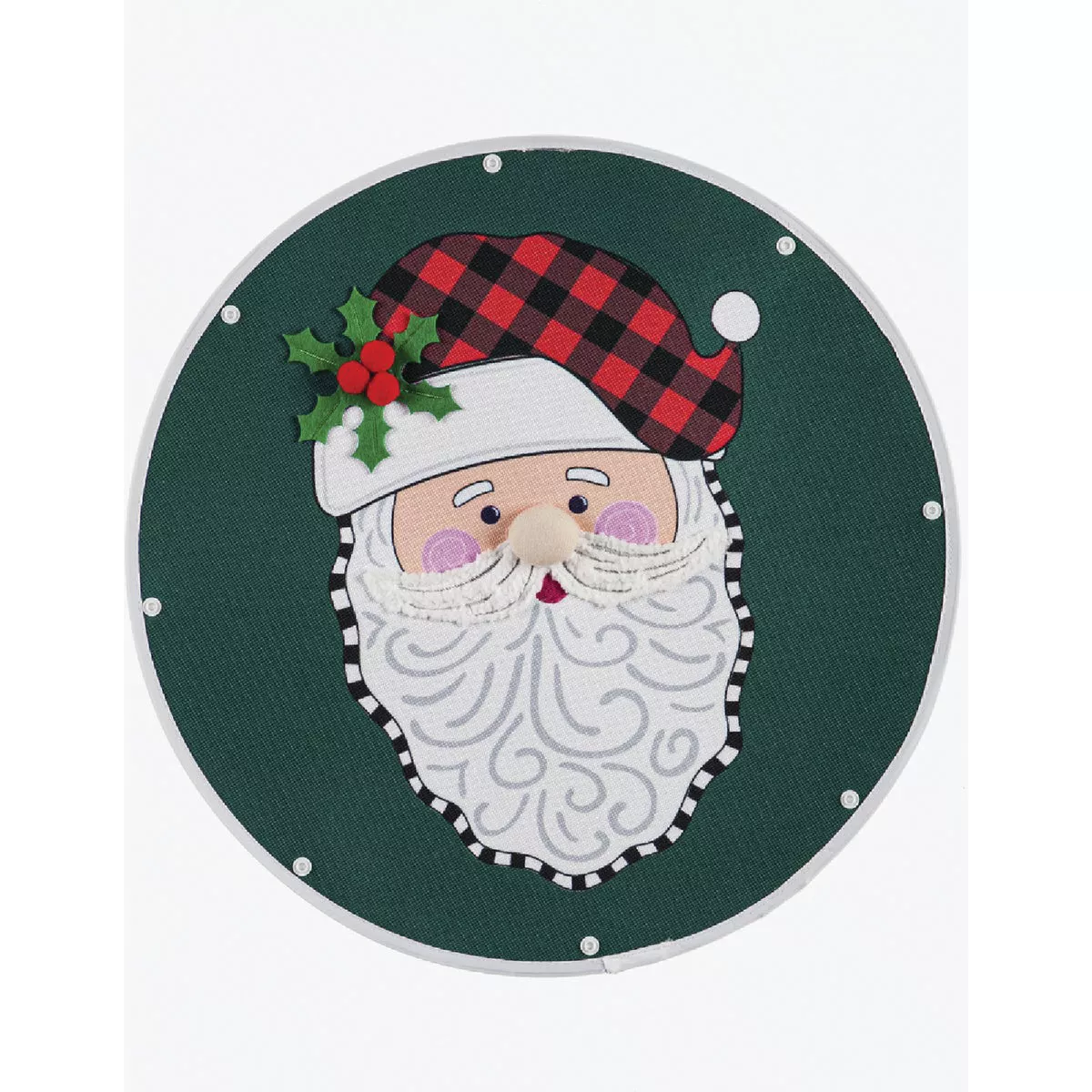 Evergreen Santa Claus with Holly Sassafras Switchable Door Door Insert