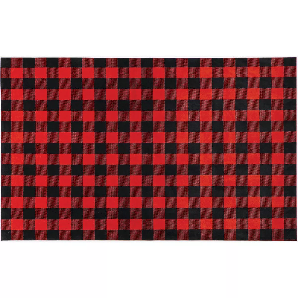 Evergreen Red and Black Buffalo Check Layering Mat