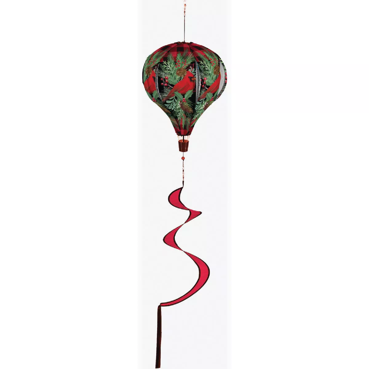 Evergreen Winter Cardinal Burlap Balloon Spinner