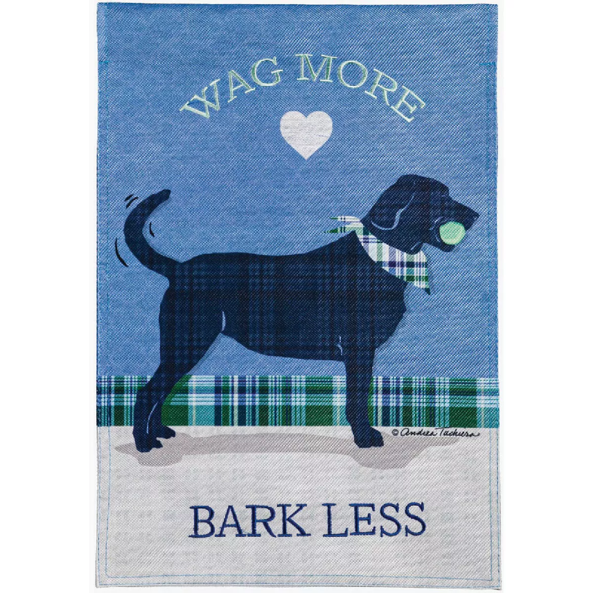 Evergreen Wag More, Bark Less Garden Burlap Flag