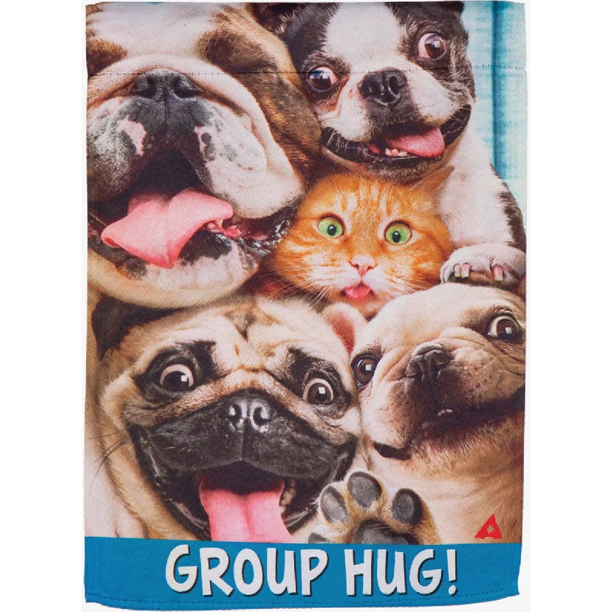 Evergreen Group Hug Puppies Garden Suede Flag