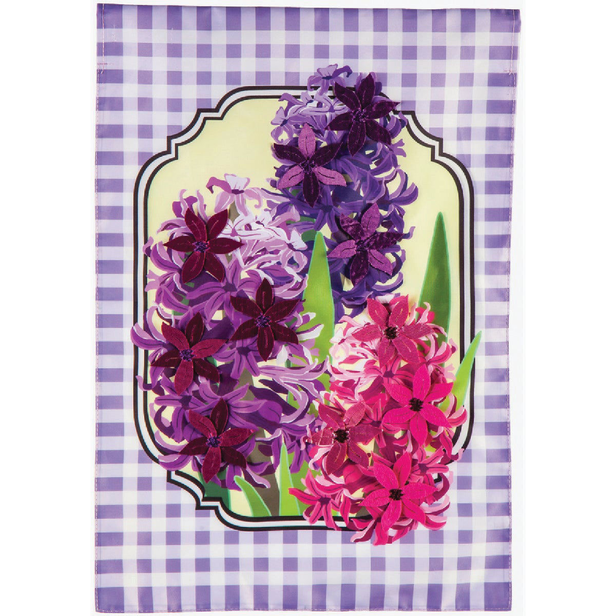 Evergreen Spring Hyacinths Garden Flag