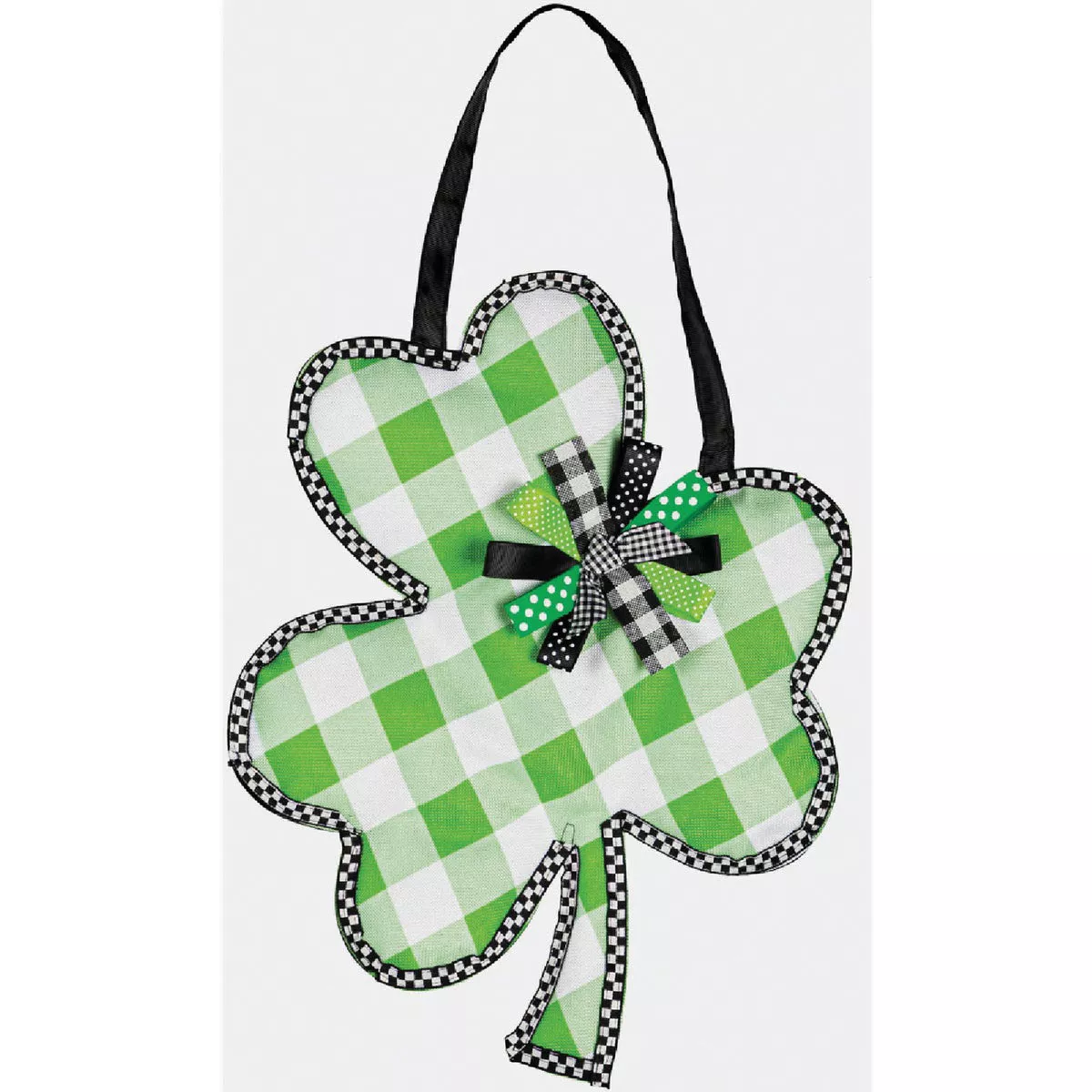 Evergreen Check Clover Door Decor