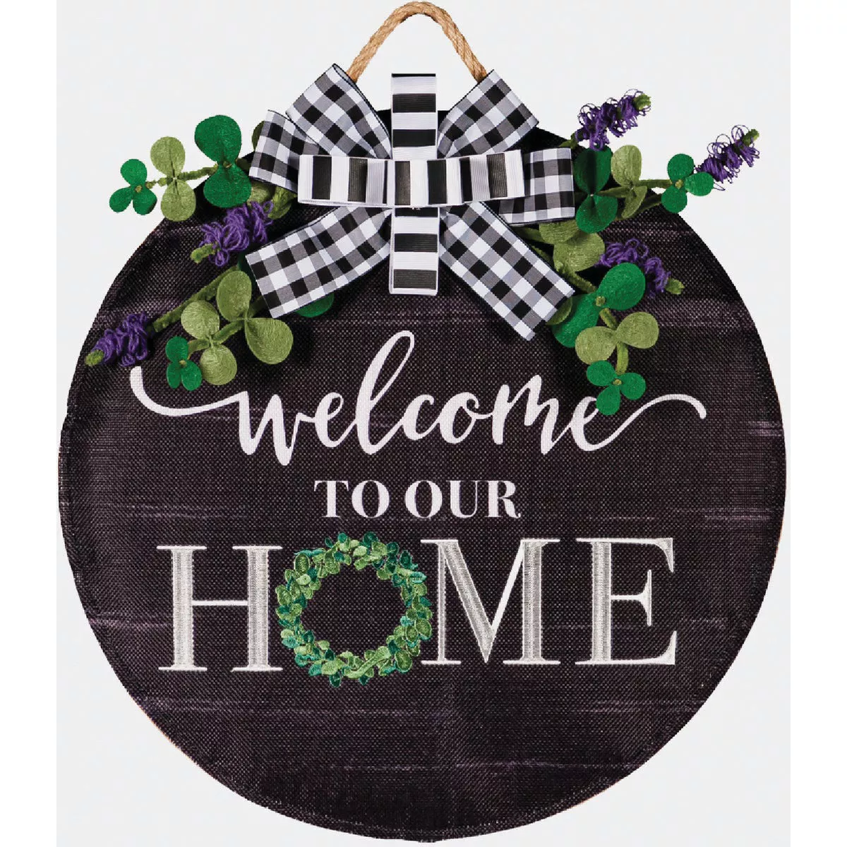 Evergreen Eucalyptus Welcome Door Decor