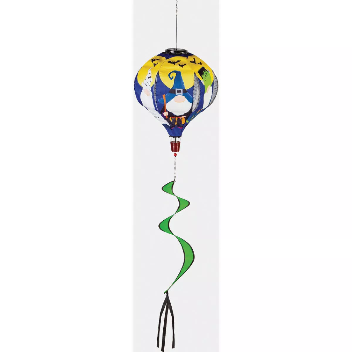 Evergreen Trick or Treat Gnomes Solar Burlap Balloon Spinner