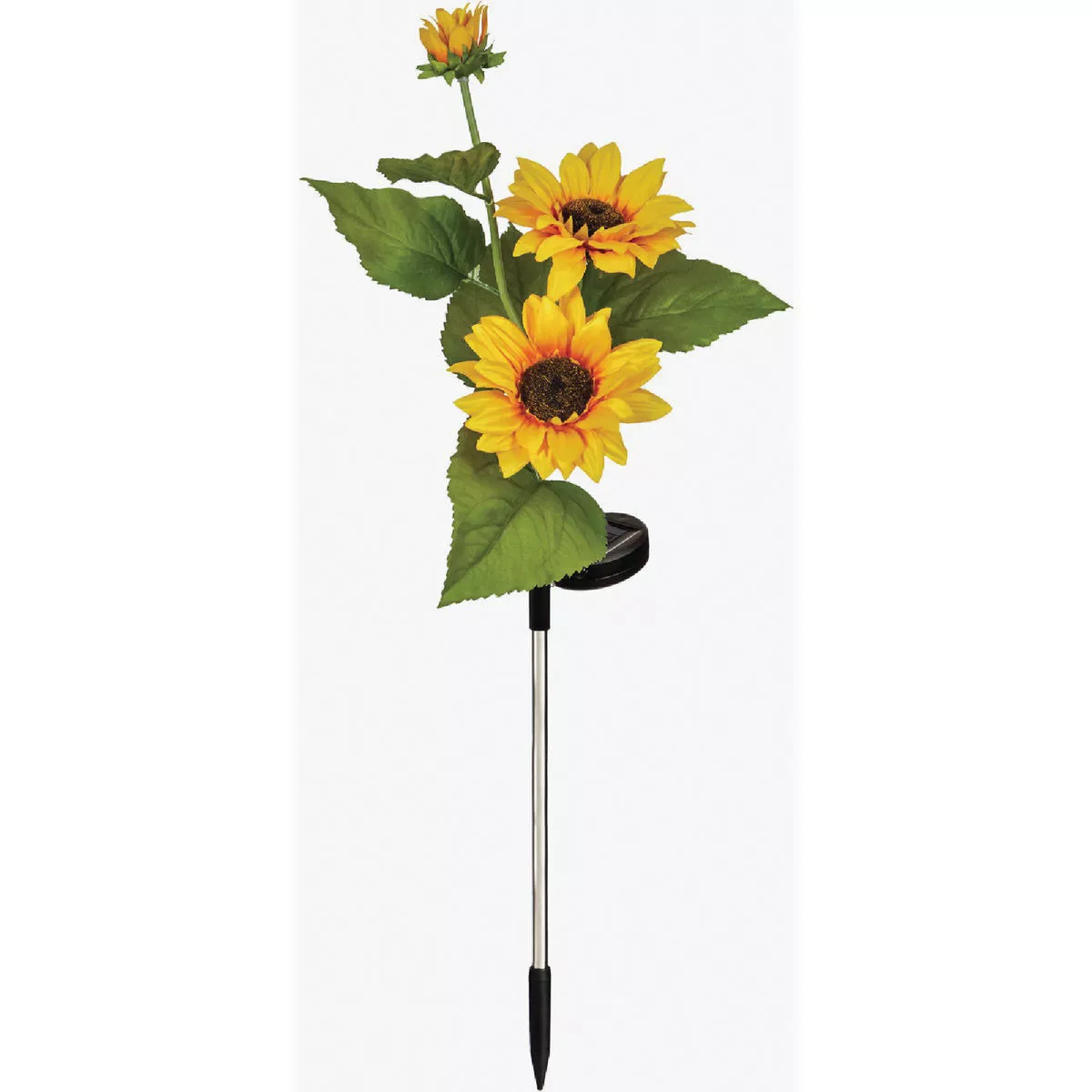 Evergreen Sunflower 11-3/4 In. W x 29-1/2 In. H x 11-3/4 In. L Plastic/Metal Solar Garden Stake