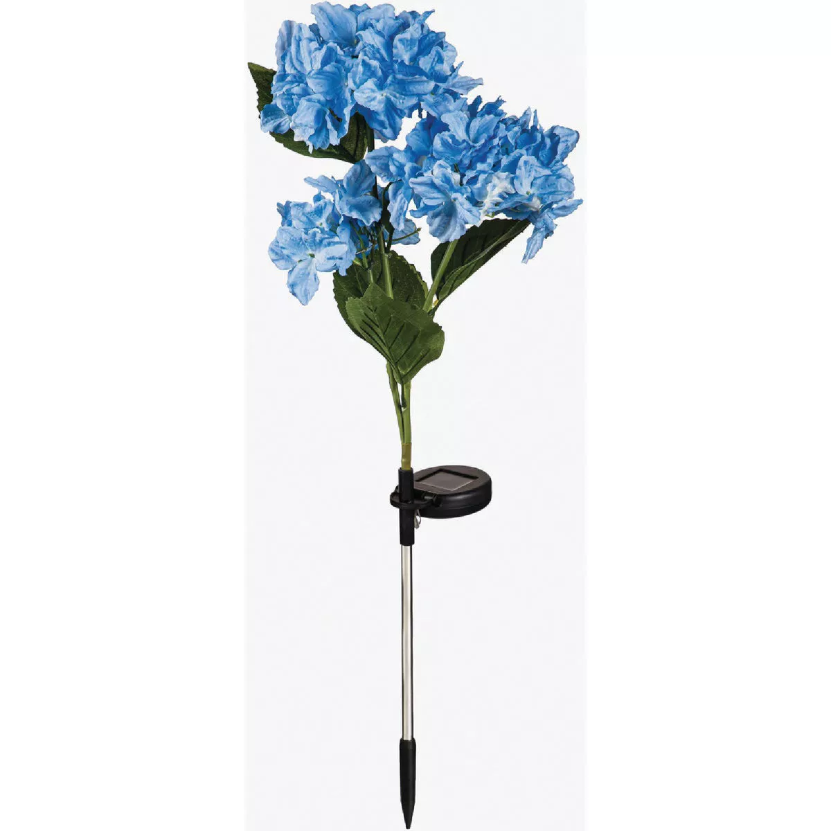 Evergreen Hydrangea 7 In. W x 31 In. H x 7 In. L Plastic/Metal Solar Garden Stake