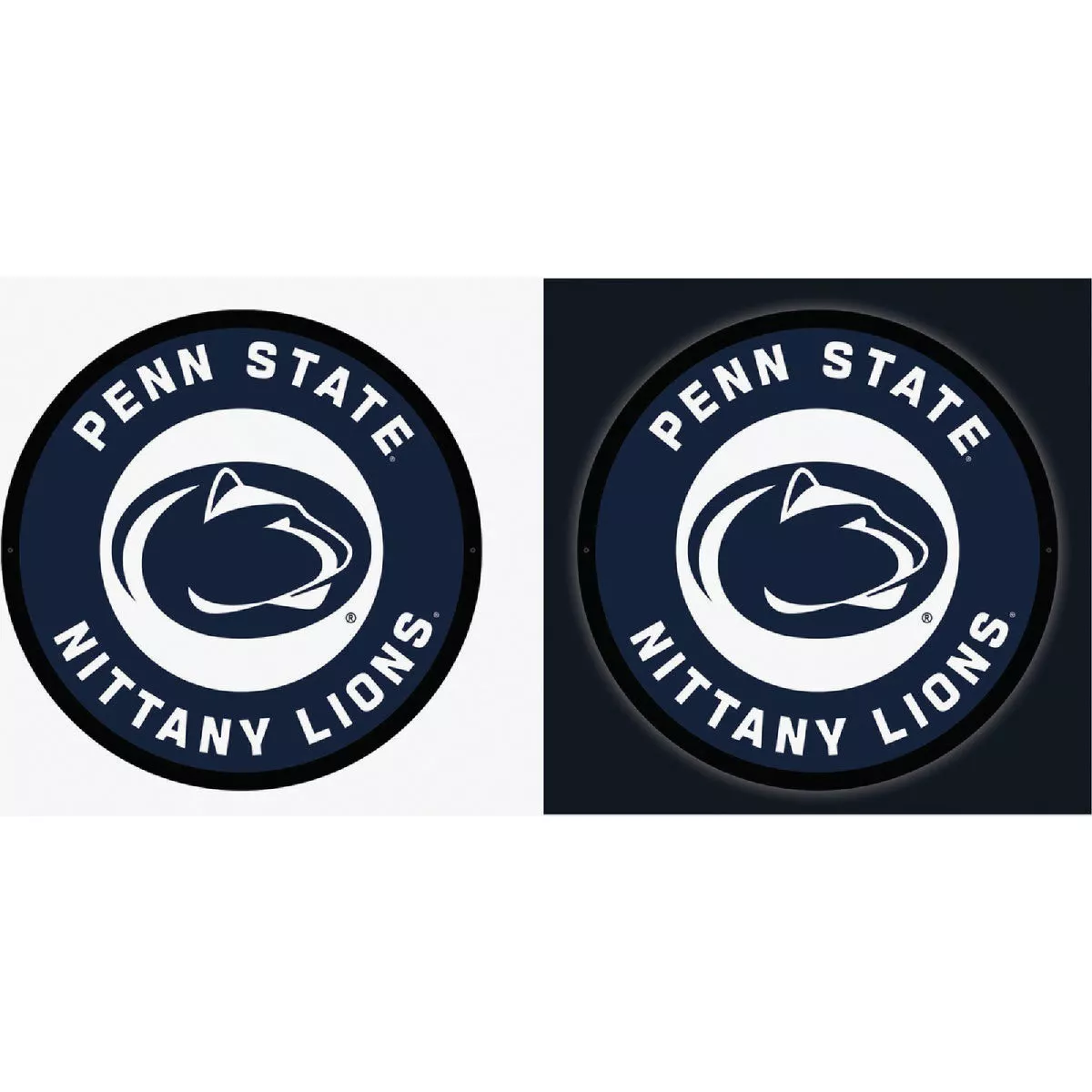 Evergreen 23 In. Dia. Plastic LED Penn State Round Wall Decor