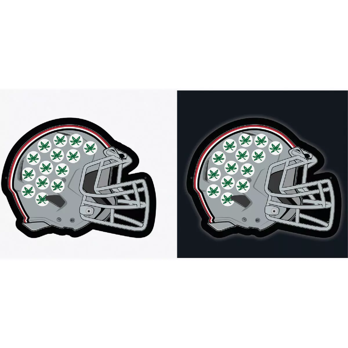 Evergreen 15 In. W x 3/8 In. H x 19-1/2 In. L Plastic LED Ohio State University Football Helmet Wall Decor